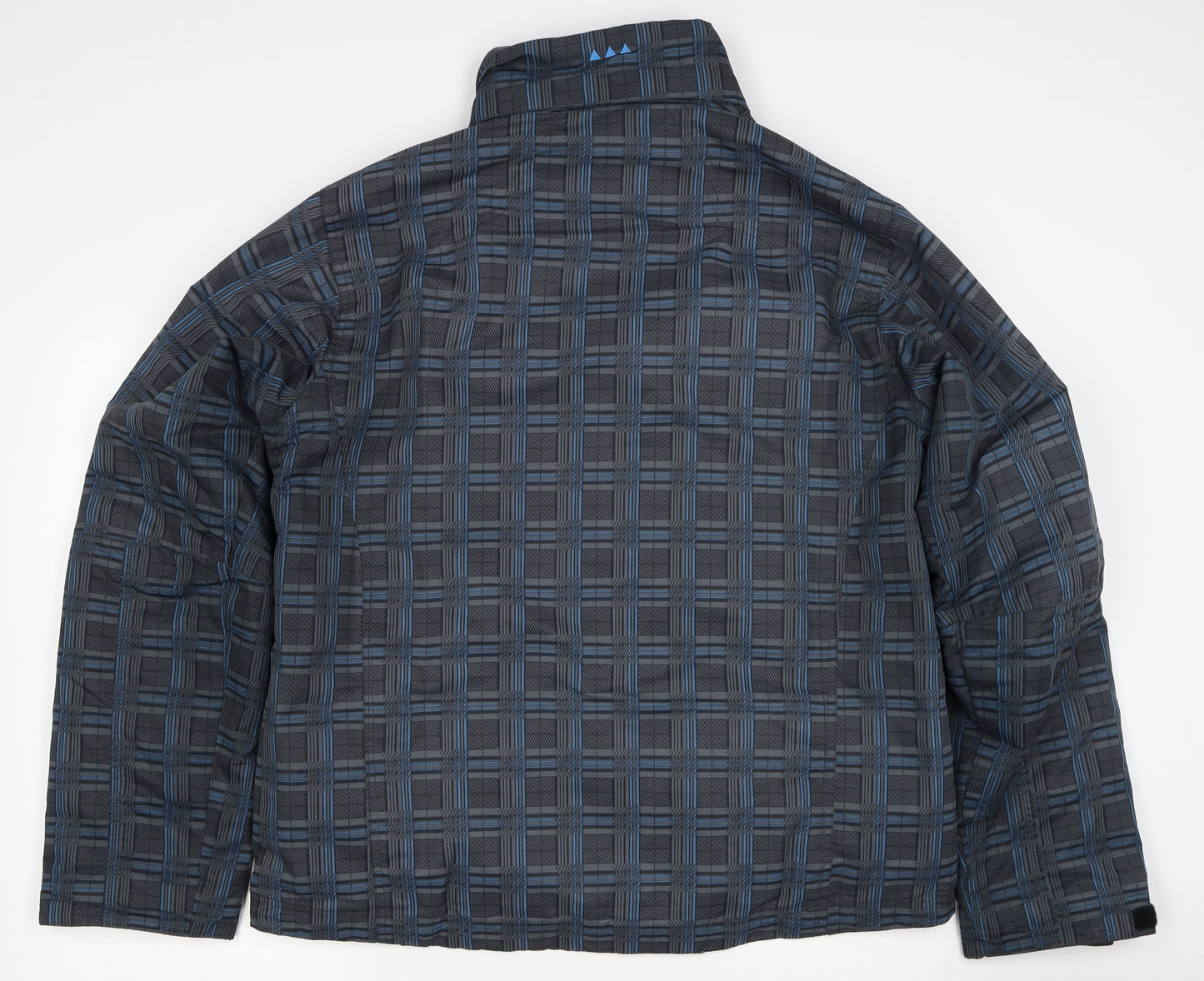 Icepeak Mens Blue Plaid Windbreaker Jacket Size S Zip