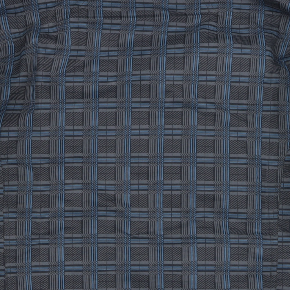 Icepeak Mens Blue Plaid Windbreaker Jacket Size S Zip