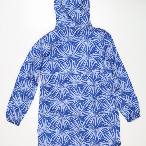 Marks and Spencer Womens Blue Geometric Jacket Size S Zip