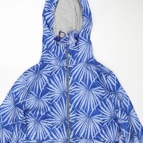 Marks and Spencer Womens Blue Geometric Jacket Size S Zip