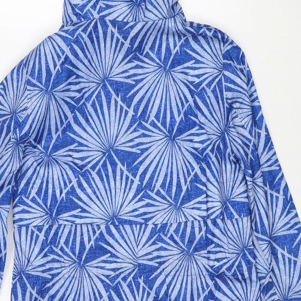 Marks and Spencer Womens Blue Geometric Jacket Size S Zip
