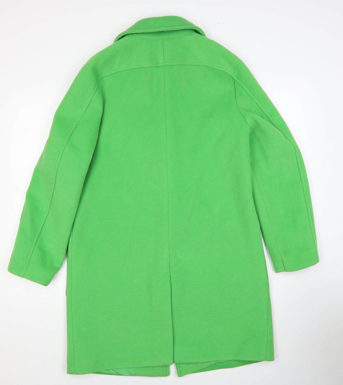 Marks and Spencer Womens Green Overcoat Coat Size 10 Button