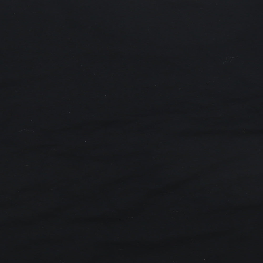 Marks and Spencer Womens Black Floral Cotton Basic Blouse Size 20 Round Neck