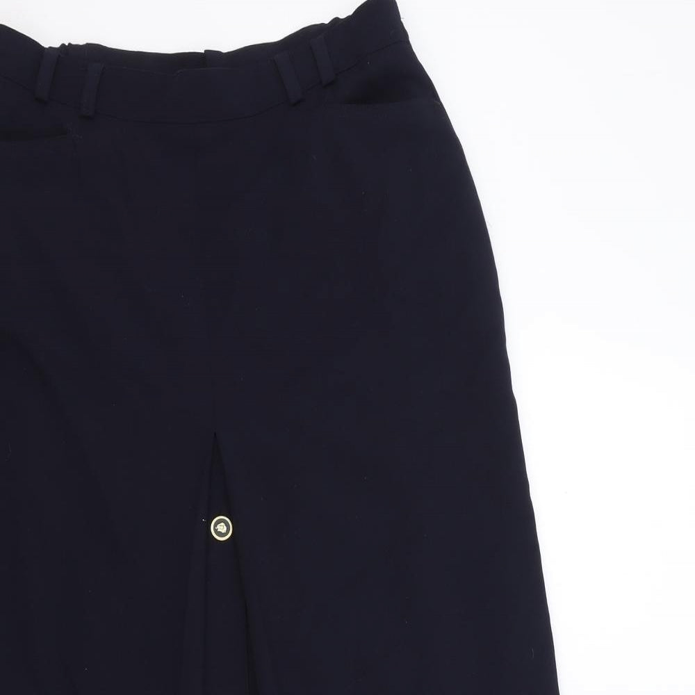 Hammerschmid Womens Blue Polyester Straight & Pencil Skirt Size 10 Zip