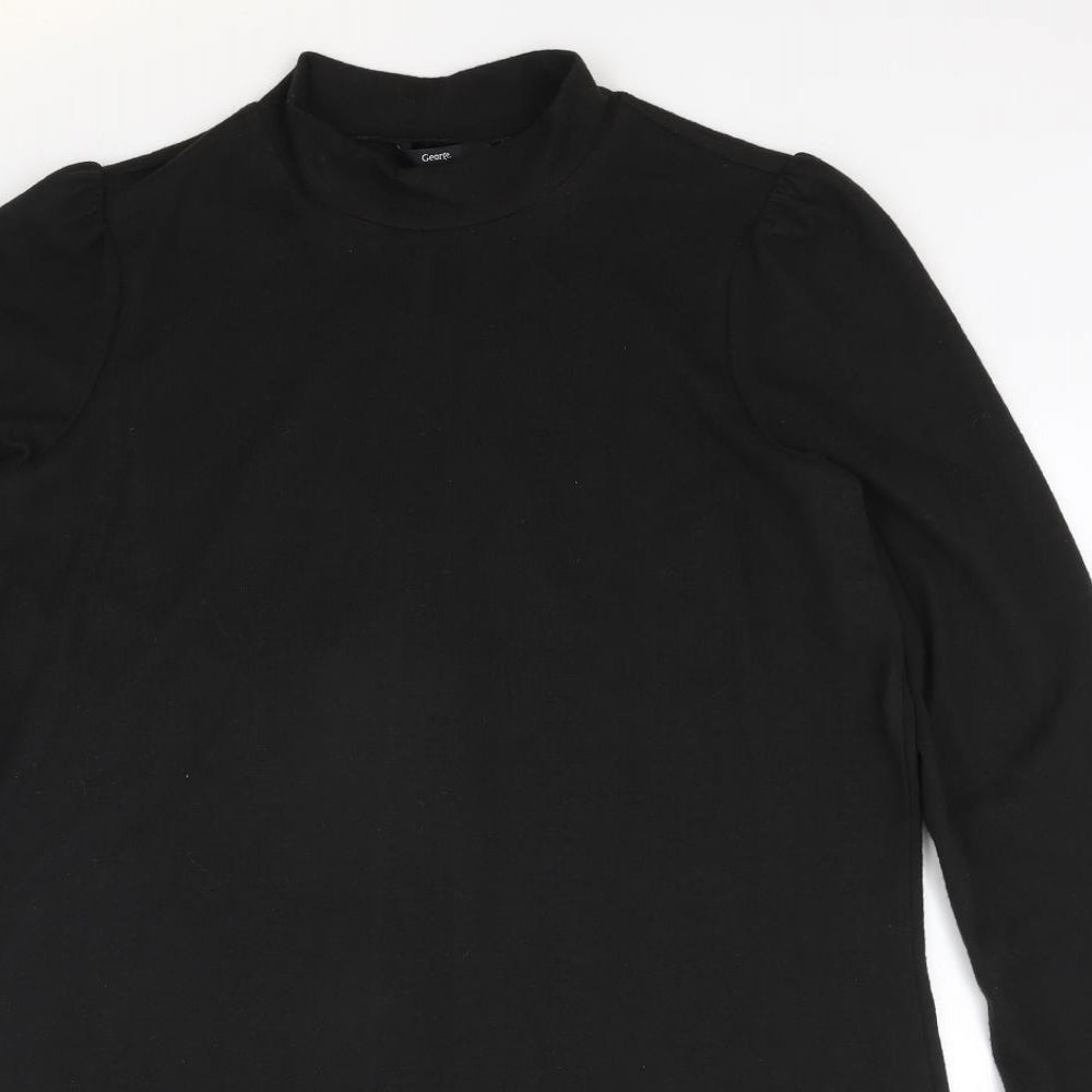 George Womens Black Polyester Jumper Dress Size 18 Mock Neck Pullover