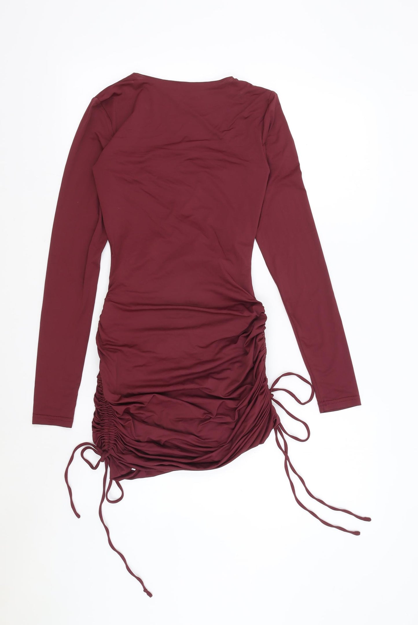 Meshki Womens Purple Polyester Bodycon Size XS Round Neck Pullover