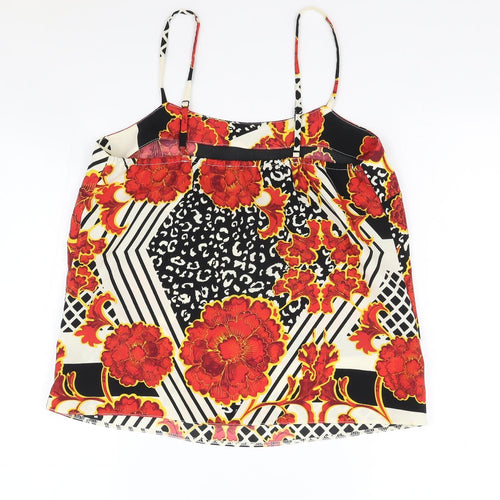 River Island Womens Multicoloured Geometric Polyester Camisole Tank Size 10 Scoop Neck