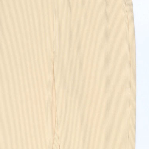 Preworn Womens Beige Polyester Trousers Size XL Regular