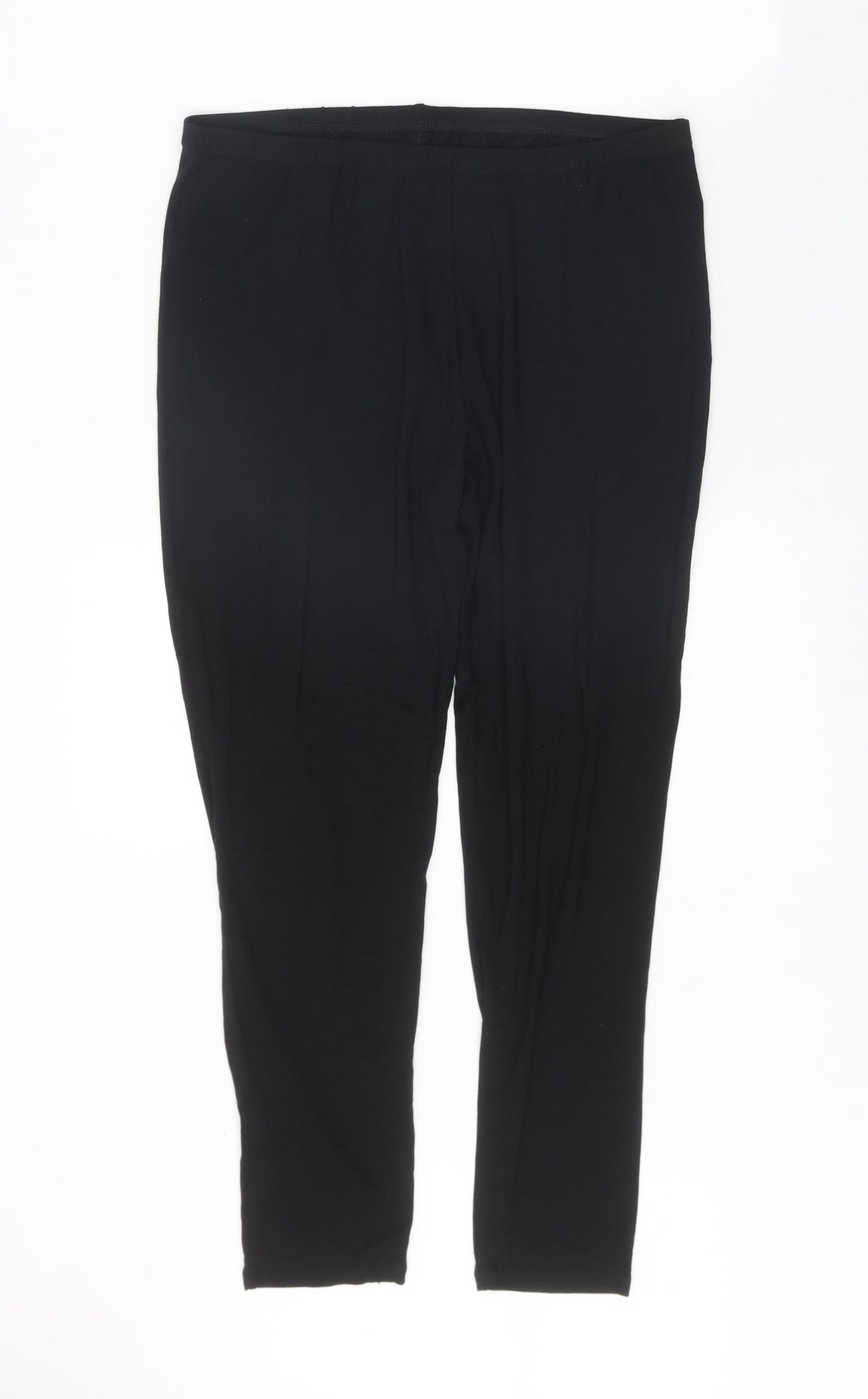 Marks and Spencer Womens Black Viscose Jogger Leggings Size 16