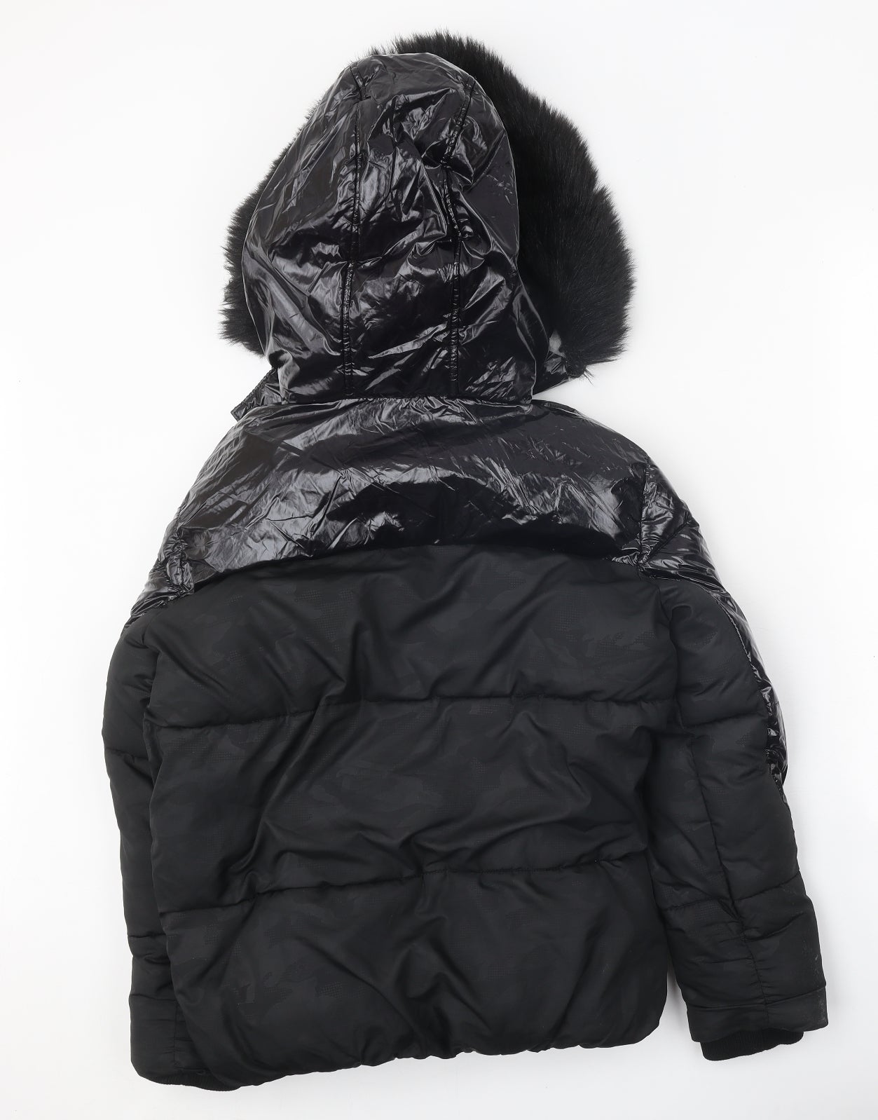 River Island Girls Black Puffer Jacket Jacket Size 11-12 Years Zip