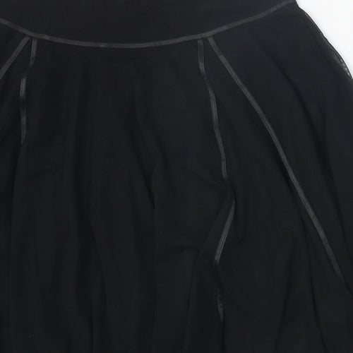 Debenhams Womens Black Polyester Swing Skirt Size 12 Zip