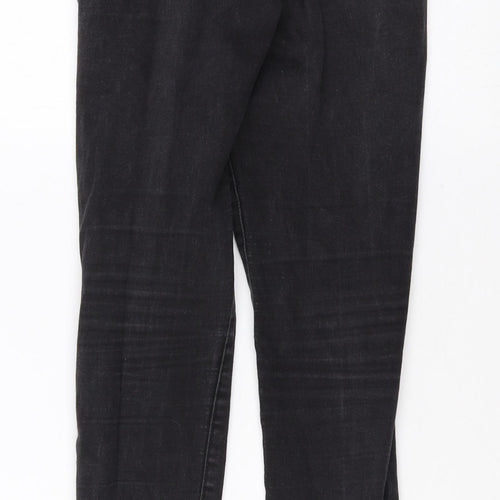 Denim & Co. Womens Black Cotton Skinny Jeans Size 12 Regular Zip