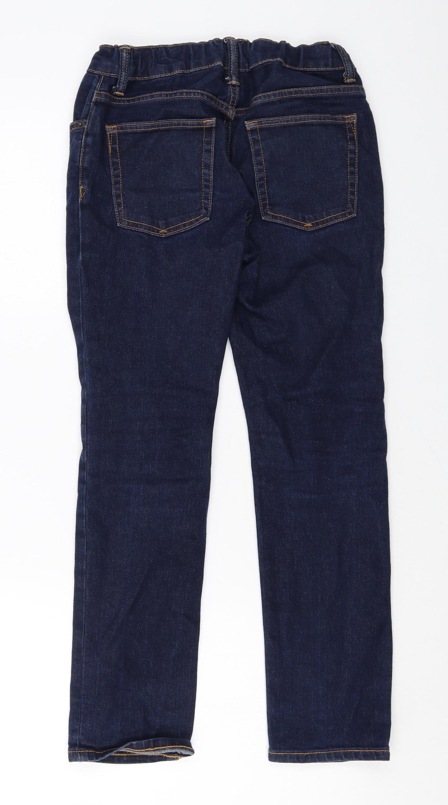 Gap Boys Blue Cotton Straight Jeans Size 10 Years Regular Zip