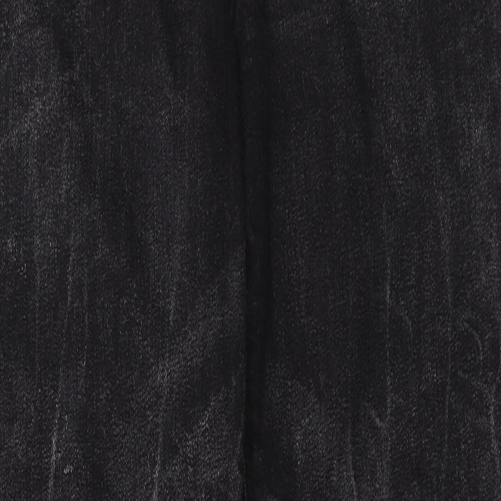Denim Co Girls Black Cotton Straight Jeans Size 12-13 Years Regular Zip
