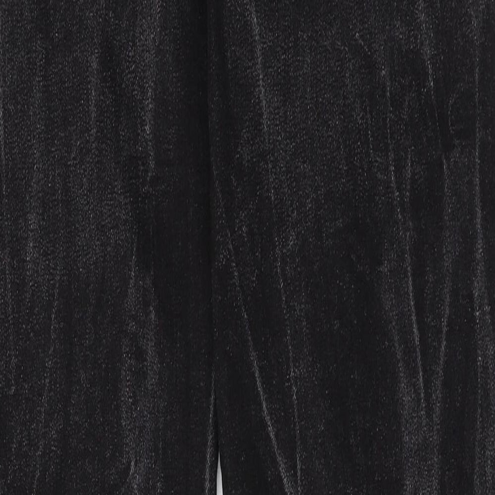 Denim Co Girls Black Cotton Straight Jeans Size 12-13 Years Regular Zip
