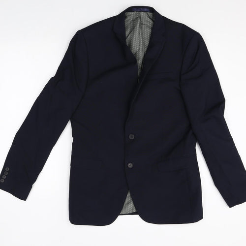 limehaus Mens Black Polyester Jacket Blazer Size 40 Regular