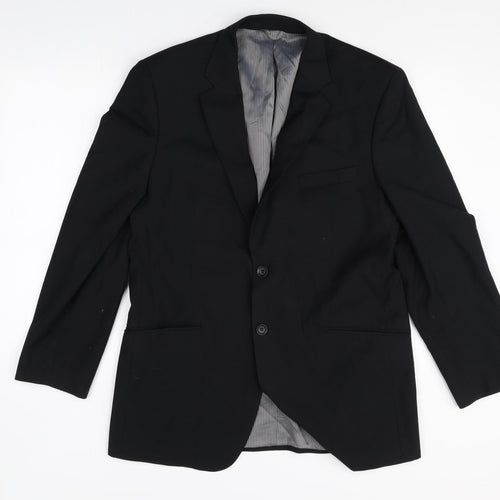 Burton Mens Black Polyester Jacket Blazer Size 42 Regular