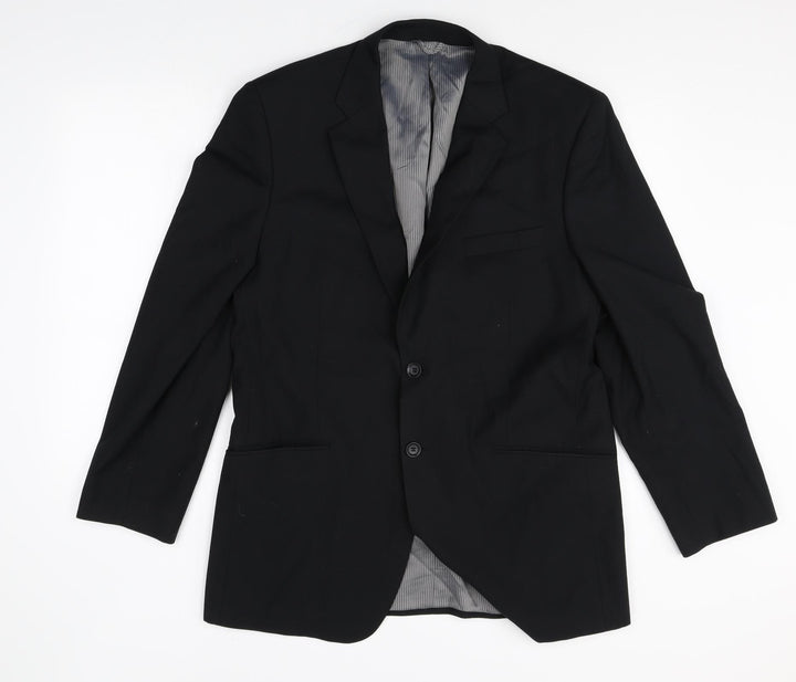 Burton Mens Black Polyester Jacket Blazer Size 42 Regular