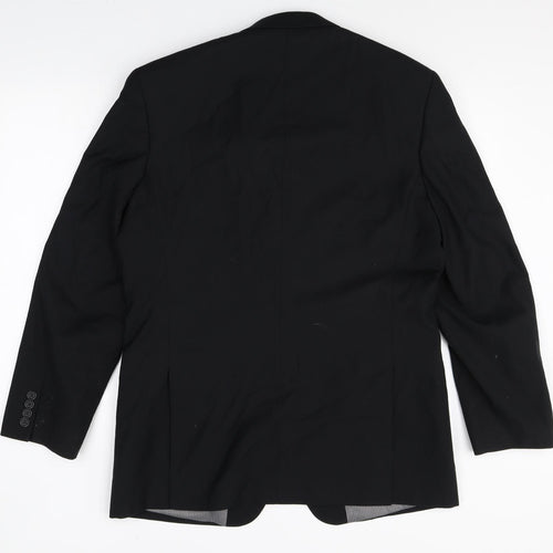 Burton Mens Black Polyester Jacket Blazer Size 42 Regular