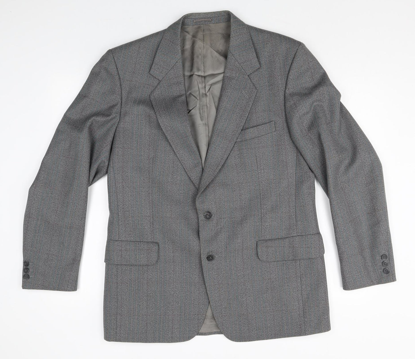 Magee Mens Grey Viscose Jacket Blazer Size 42 Regular
