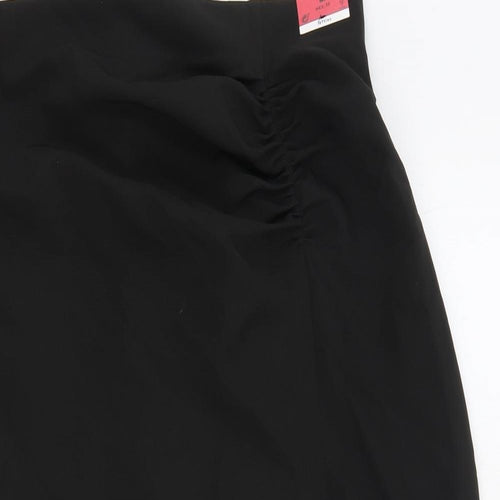 Lefties Womens Black Polyester Straight & Pencil Skirt Size L Zip