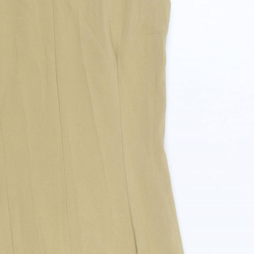 Ronni Nicole Womens Beige Polyester Pencil Dress Size 6 Boat Neck Zip