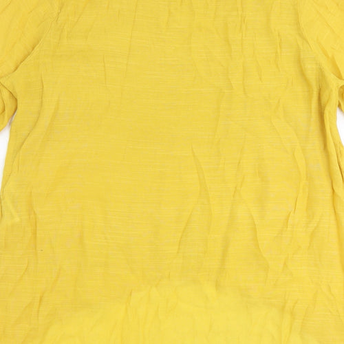 Apricot Womens Yellow Viscose Tunic Blouse Size 16 Scoop Neck