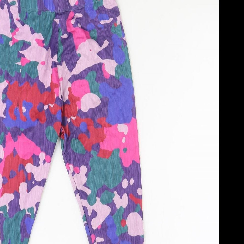 NEXT Girls Multicoloured Camouflage Polyester Jogger Trousers Size 9 Months Regular Pullover - Leggings