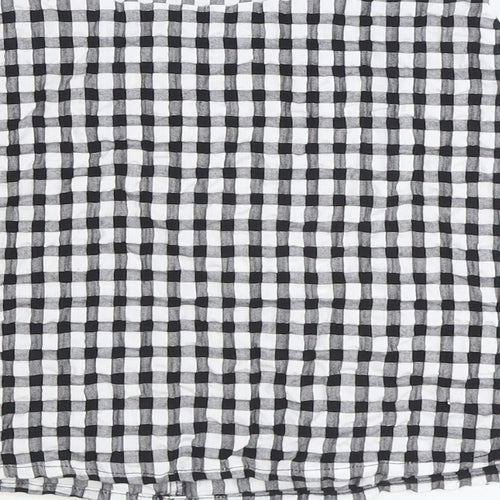 Primark Girls Black Check Polyester Wrap Skirt Size 8-9 Years Regular