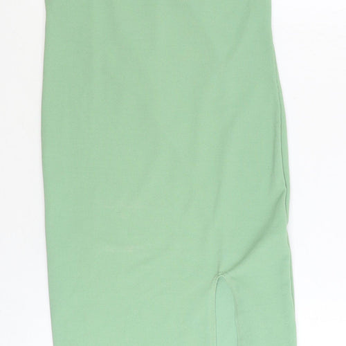 I SAW IT FIRST Womens Green Polyester Tank Dress Size 14 V-Neck Pullover