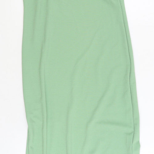 I SAW IT FIRST Womens Green Polyester Tank Dress Size 14 V-Neck Pullover