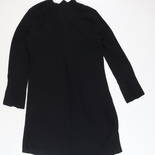 Marks and Spencer Womens Black Polyester A-Line Size 10 Mock Neck Tie