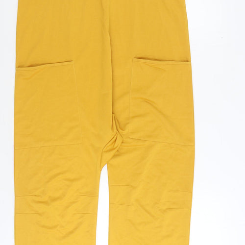 Preworn Womens Yellow Polyester Jumpsuit One-Piece Size S Pullover