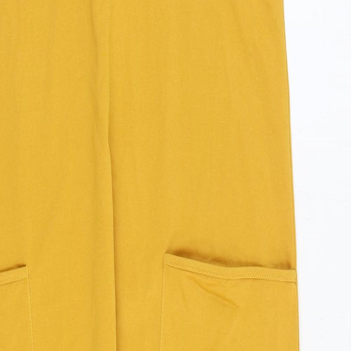 Preworn Womens Yellow Polyester Jumpsuit One-Piece Size S Pullover