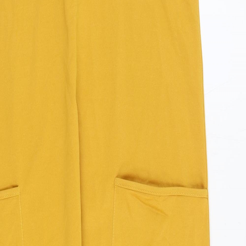 Preworn Womens Yellow Polyester Jumpsuit One-Piece Size S Pullover