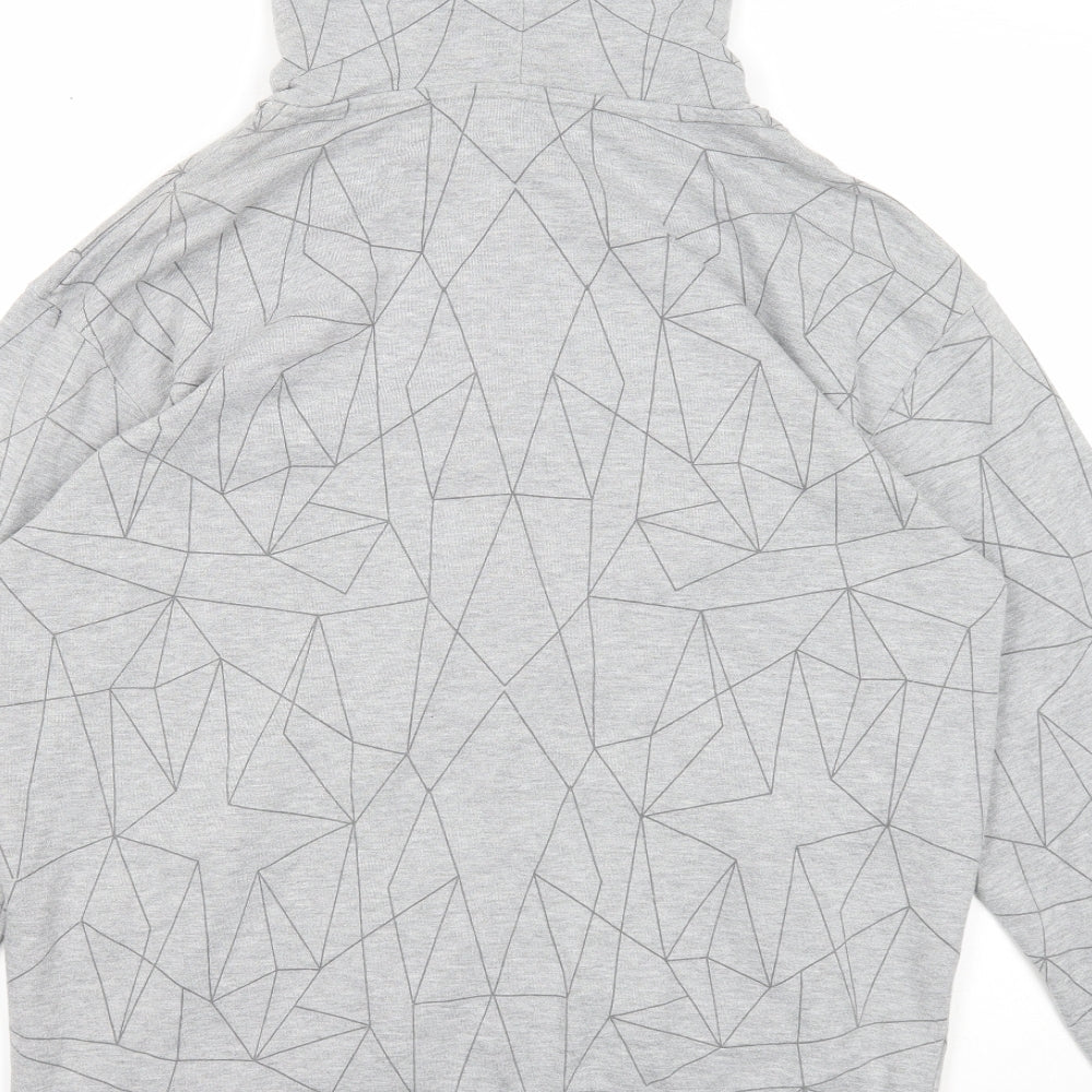 Manchester City FC Mens Grey Geometric Cotton Full Zip Hoodie Size 2XL