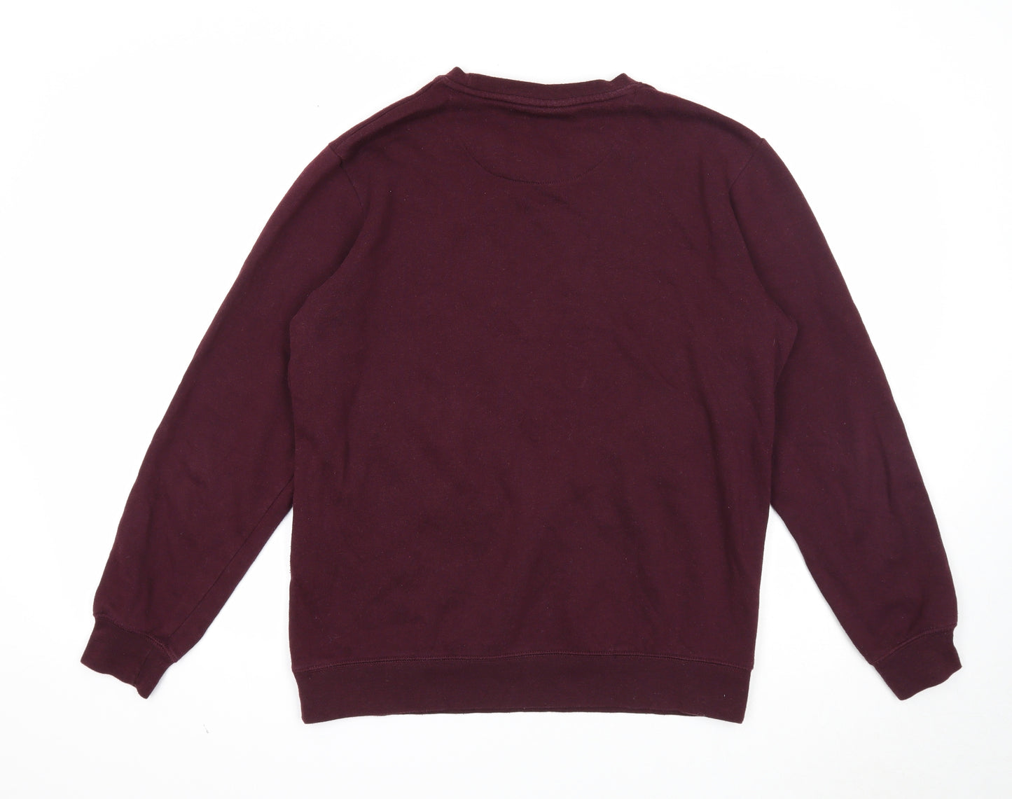 Smog Mens Purple Cotton Pullover Sweatshirt Size M