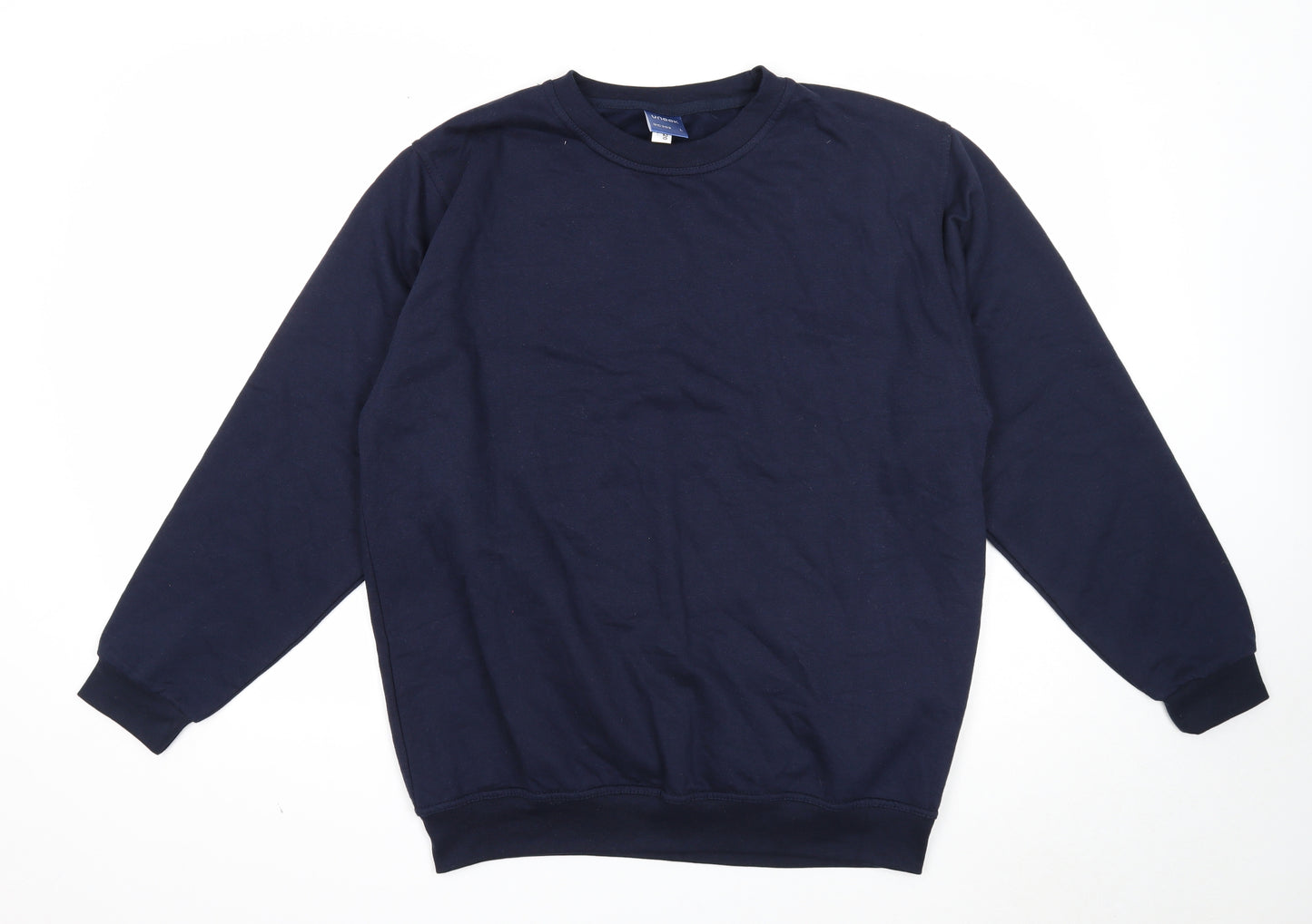 Uneek Mens Blue Cotton Pullover Sweatshirt Size L