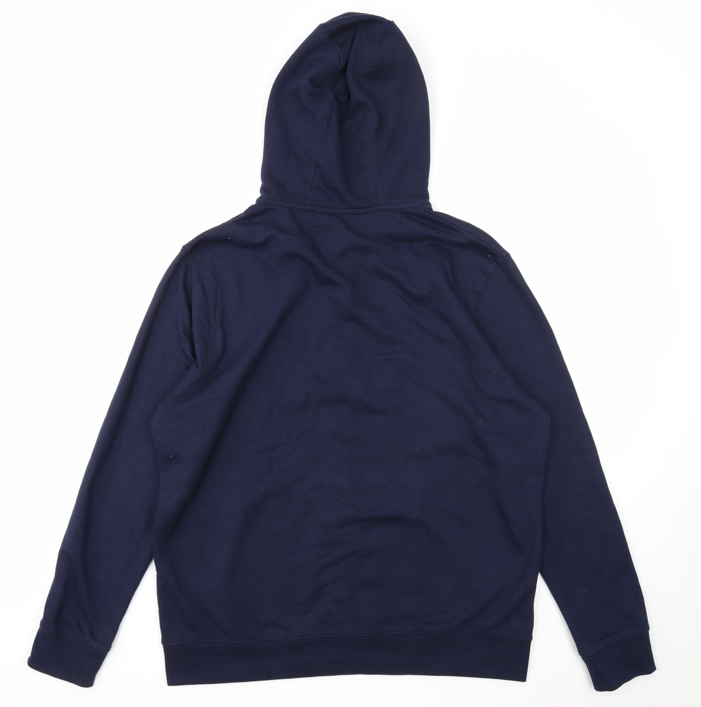 George Mens Blue Cotton Full Zip Hoodie Size XL