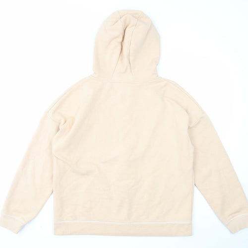 Primark Womens Beige Cotton Full Zip Hoodie Size 14 Zip