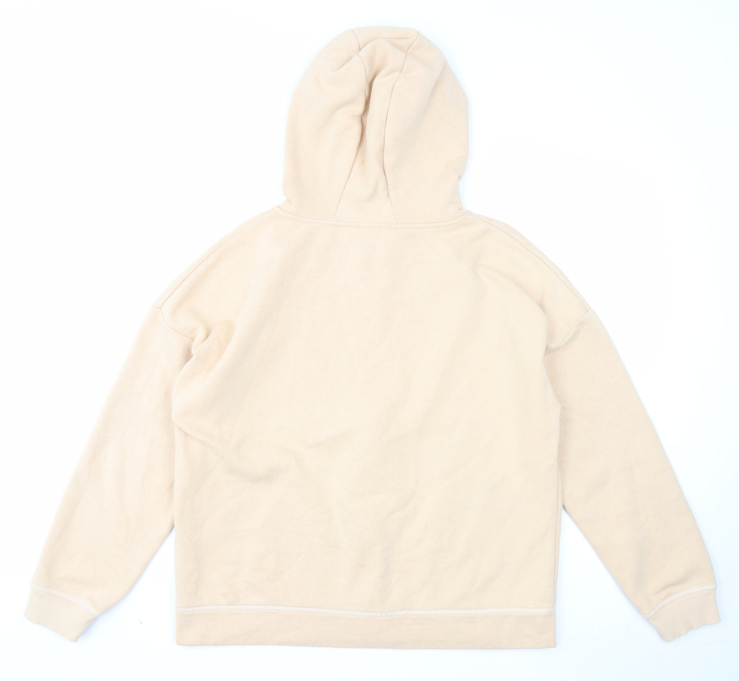 Primark Womens Beige Cotton Full Zip Hoodie Size 14 Zip