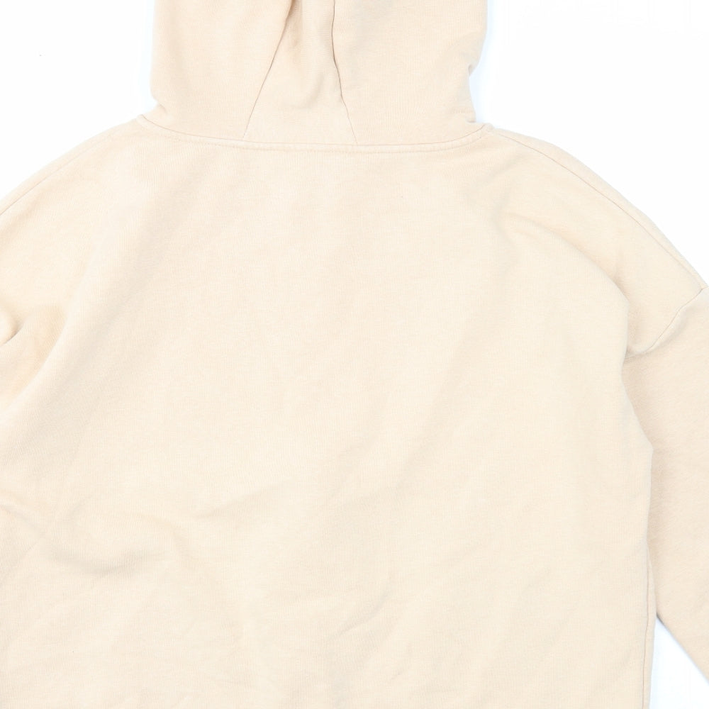 Primark Womens Beige Cotton Full Zip Hoodie Size 14 Zip