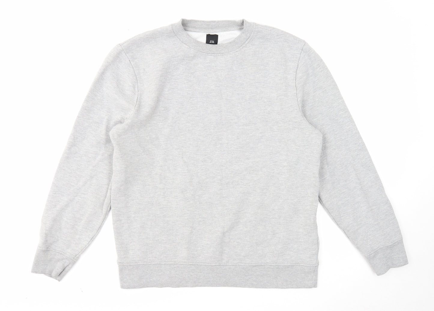 River Island Mens Grey Cotton Pullover Sweatshirt Size L