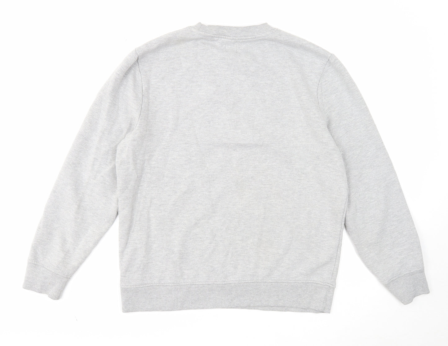River Island Mens Grey Cotton Pullover Sweatshirt Size L