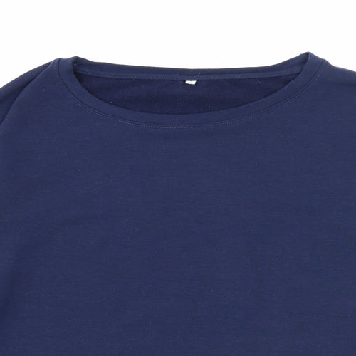 Preworn Womens Blue Polyester Pullover Sweatshirt Size L Pullover