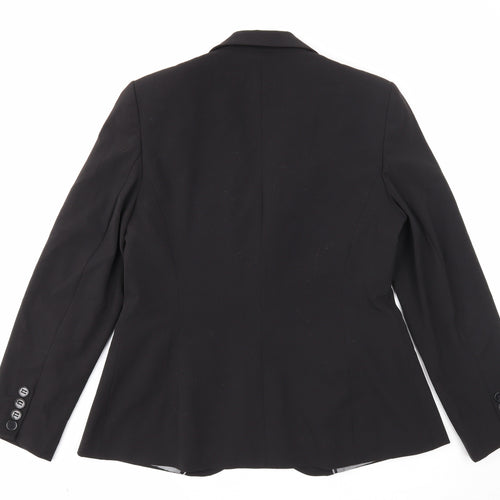 Debenhams Womens Black Jacket Blazer Size 14 Button