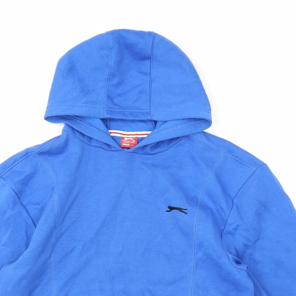 Slazenger Boys Blue Cotton Pullover Hoodie Size 13 Years Pullover