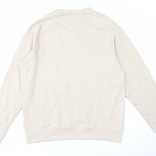 Marks and Spencer Mens Beige Cotton Pullover Sweatshirt Size M