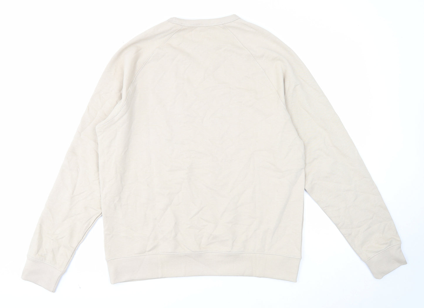 Marks and Spencer Mens Beige Cotton Pullover Sweatshirt Size M