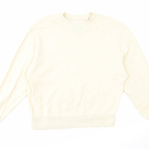 COLLUSION Mens Beige Cotton Pullover Sweatshirt Size XS